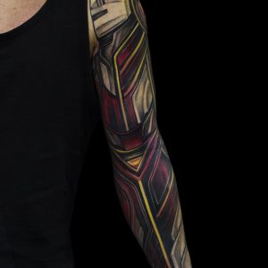 Цветное тату орнамент на руке