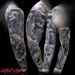 Черные татуировки на руке для мужчин: выбор стиля и дизайна