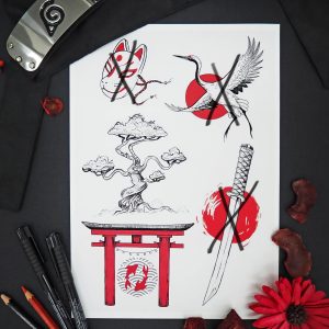 Эскизы японских тату
