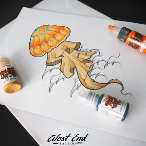 Цветной эскиз медуза