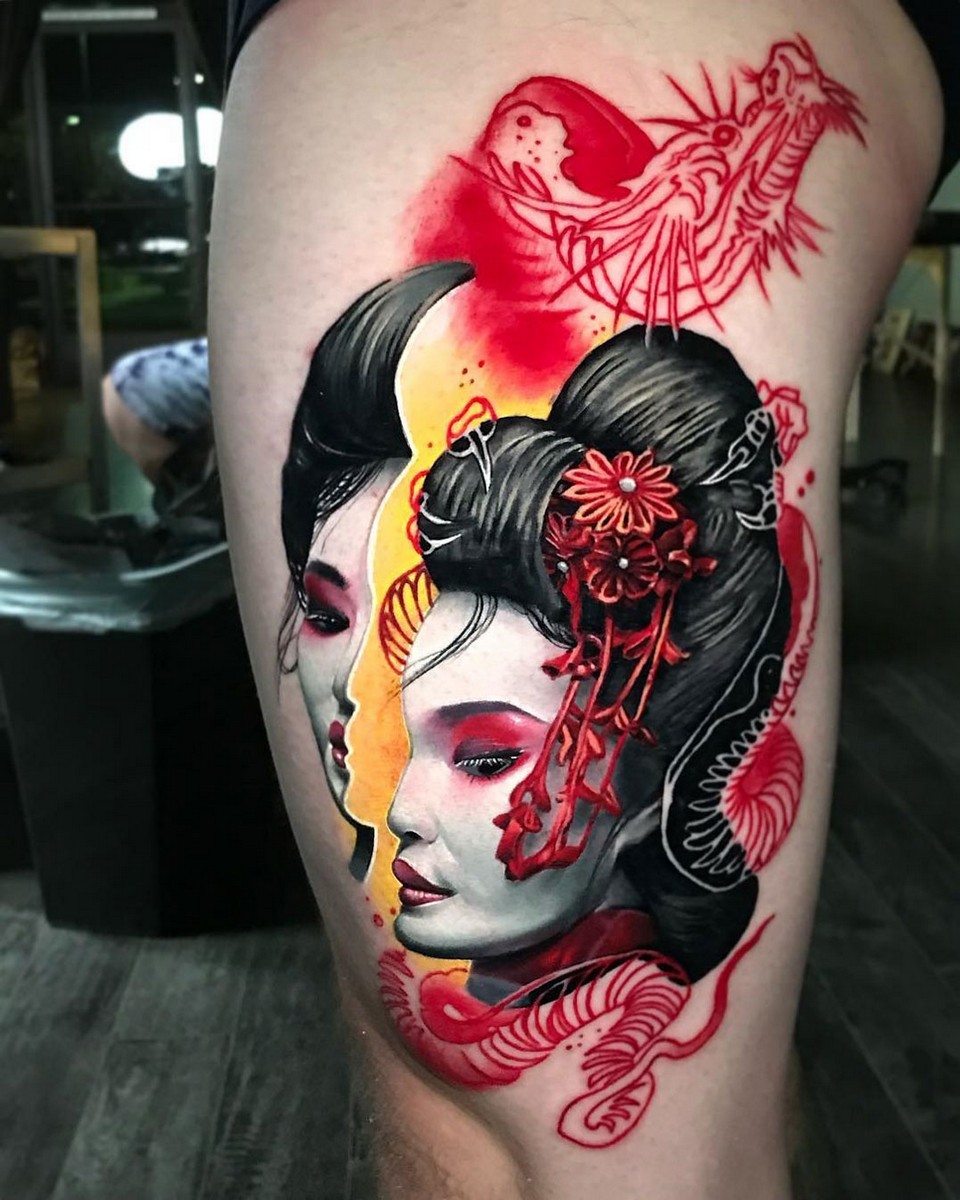Татуировки с гейшами